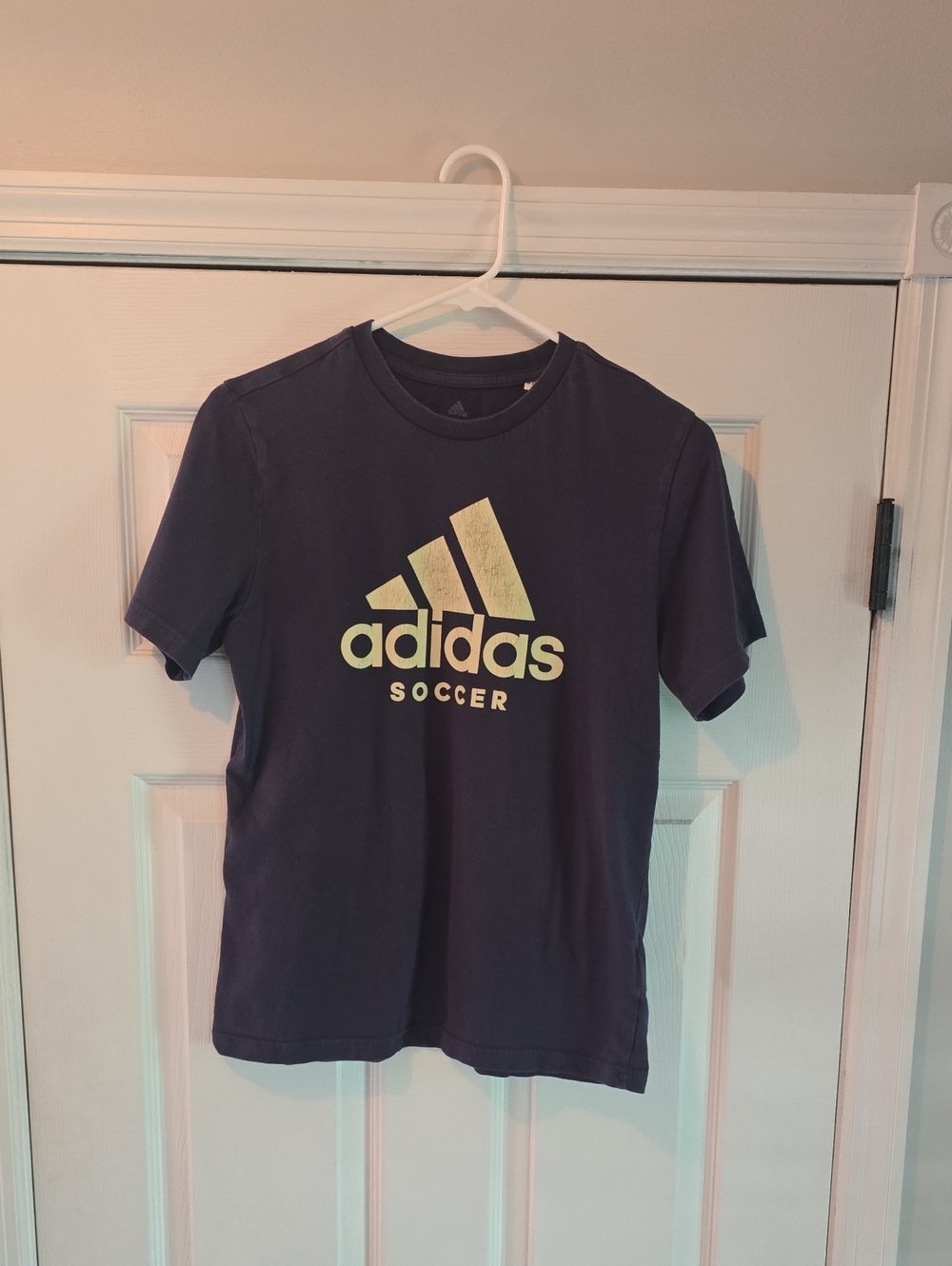 adidas Navy Tee with - Soccer Graphic